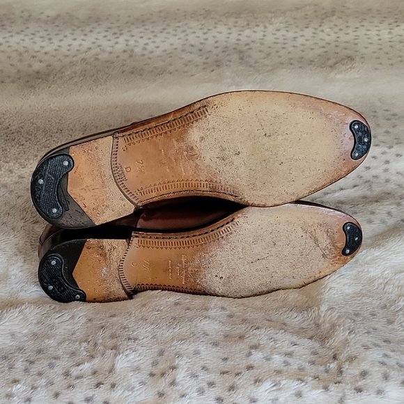 SALVATORE FERRAGAMO DRESS BROGUE COGNAC OXFORD - Picture 10 of 12